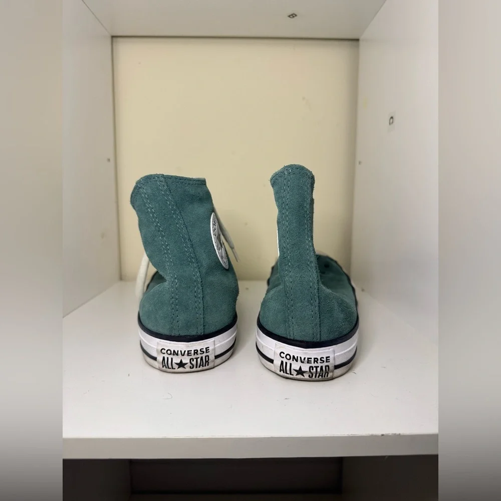 Converse All Star Chuck Taylor High Top women’s size 9.5 men 7.5 green suede - Picture 6 of 11